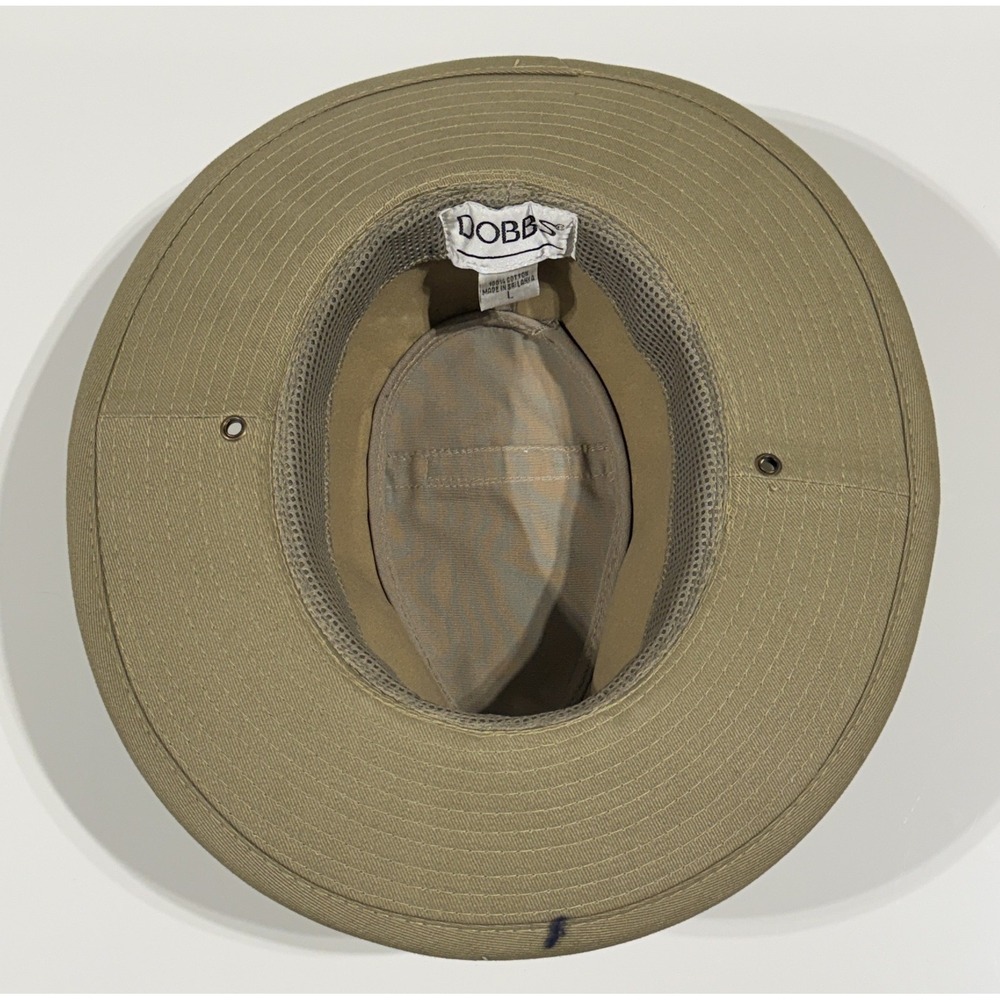 DOBBS - Safari Master Hat - 100% Cotton - Olive Khaki - Size Large - Picture 6 of 7